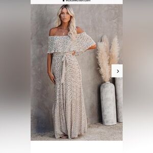 Long Maxi dress, wore one time to a wedding. Bought new from Vici.